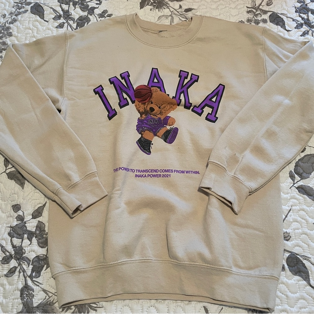 Inaka Power Teddy Crewneck in Sand (S)